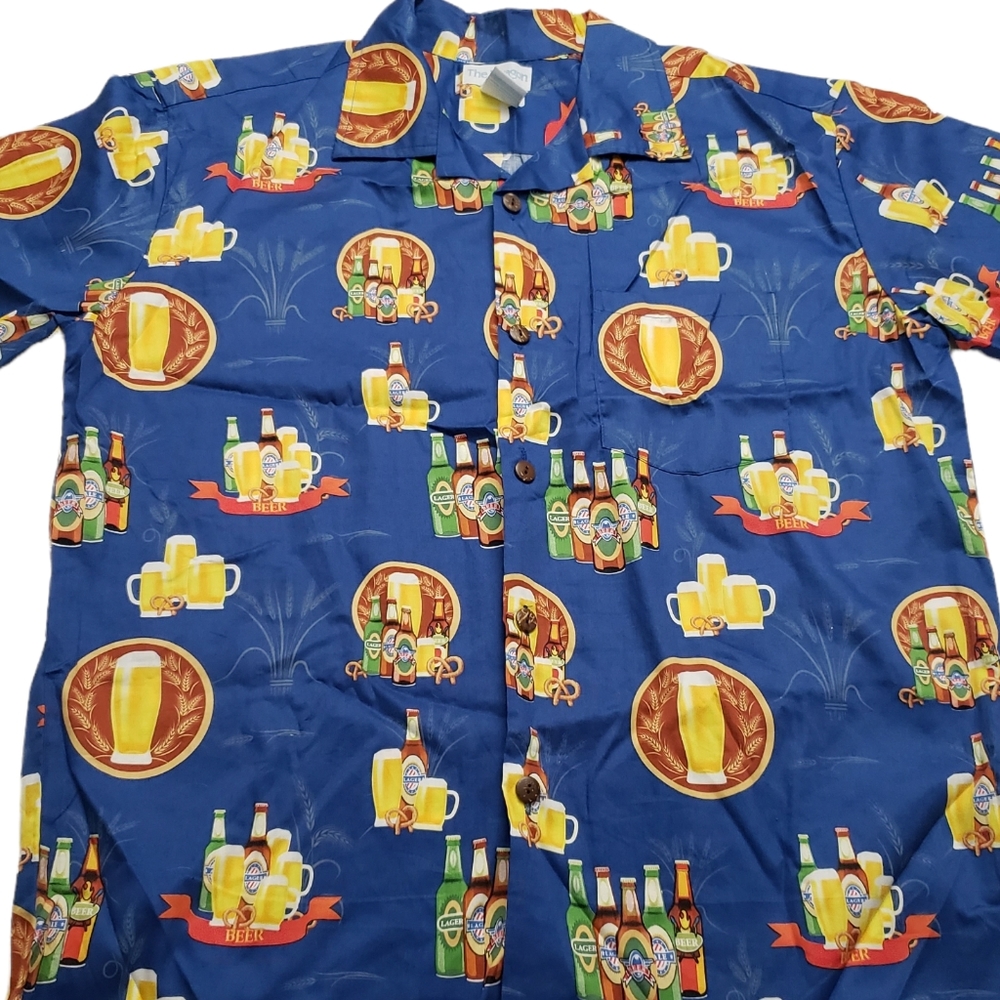 The Paragon Beer Shirt Blue Orange Yellow Vacation XL 1X  OCTOBERFEST